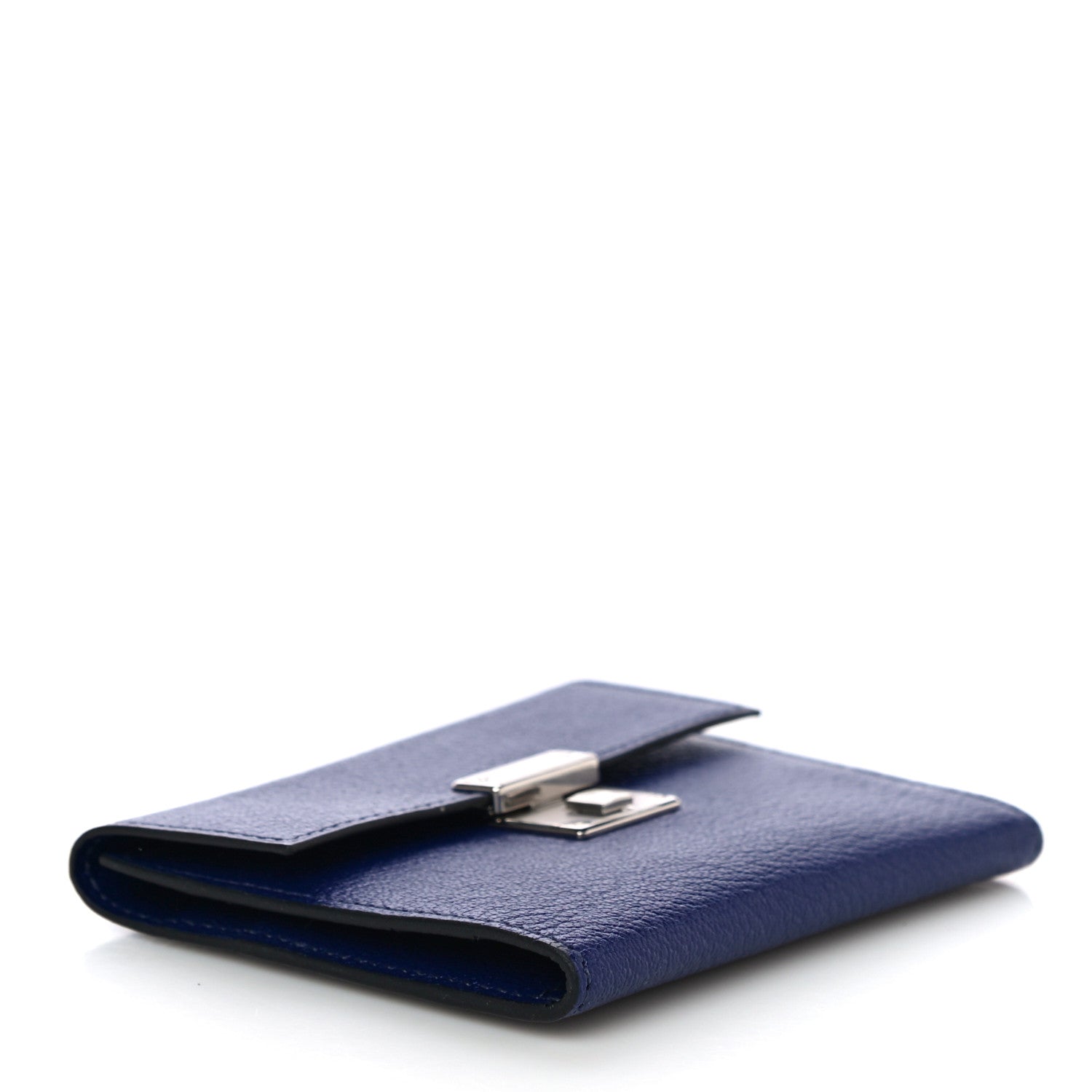 Hermes Chevre Mysore Mini Clic Card Holder Bleu Encre 4 of 8