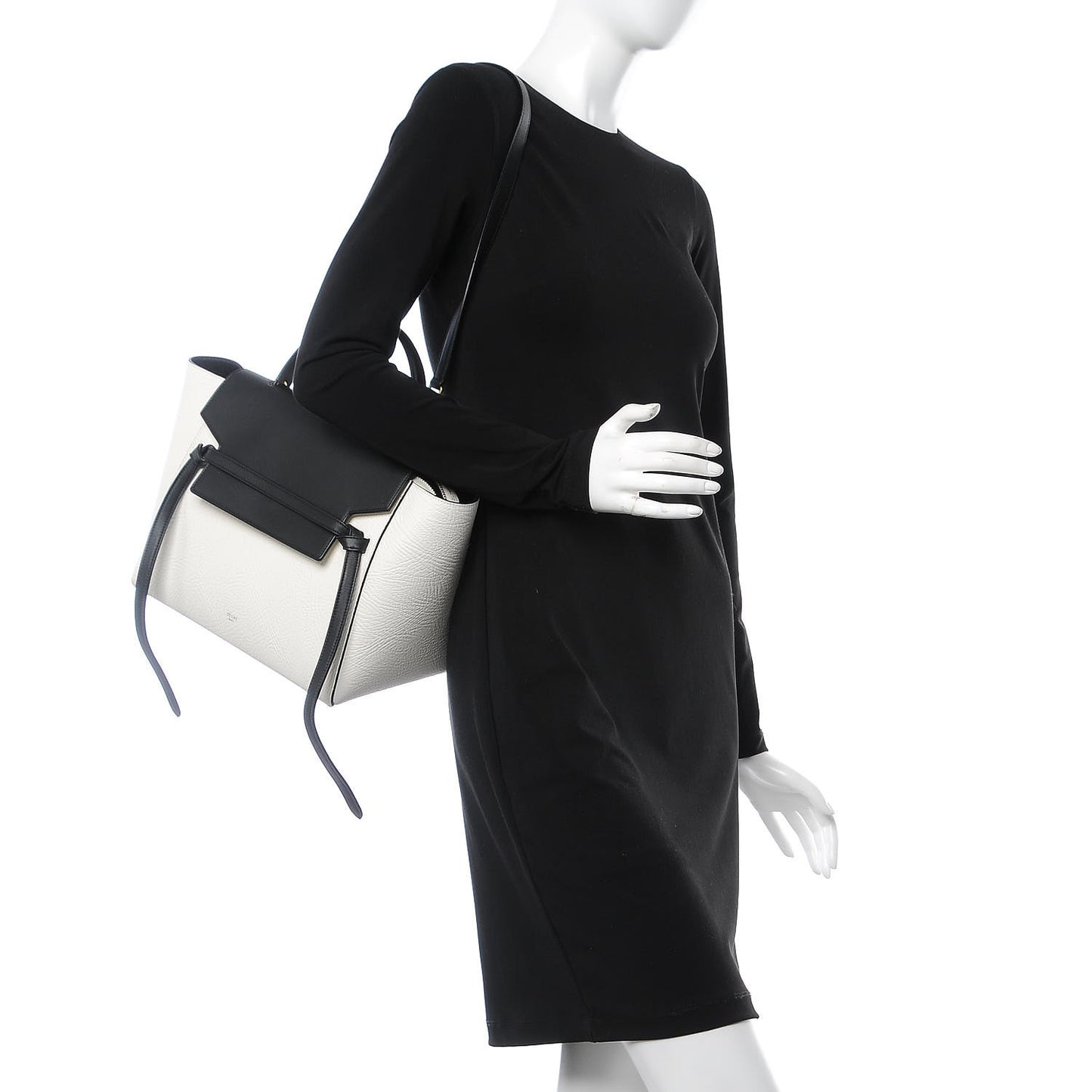 Elephant Calfskin Mini Belt Bag White