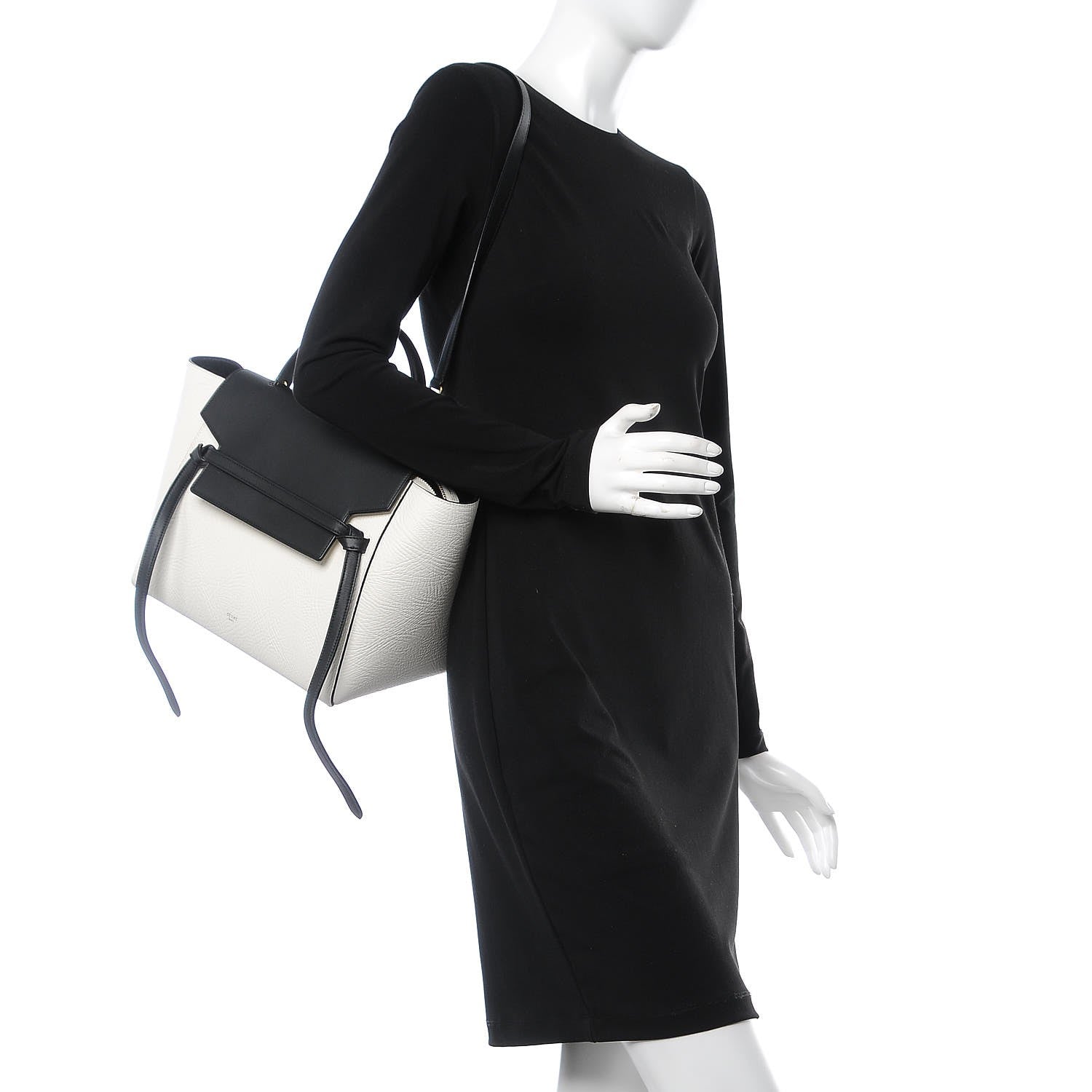 Celine Elephant Calfskin Mini Belt Bag White 2 of 15