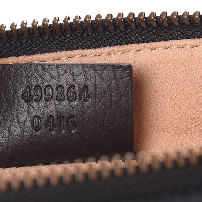 Gucci Pebbled Calfskin Butterfly Zip Pouch Black 7 of 7