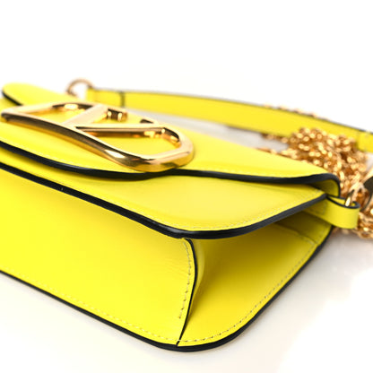Valentino Garavani Calfskin Vlogo Small Loco Shoulder Bag Shocking Yellow 8 of 8