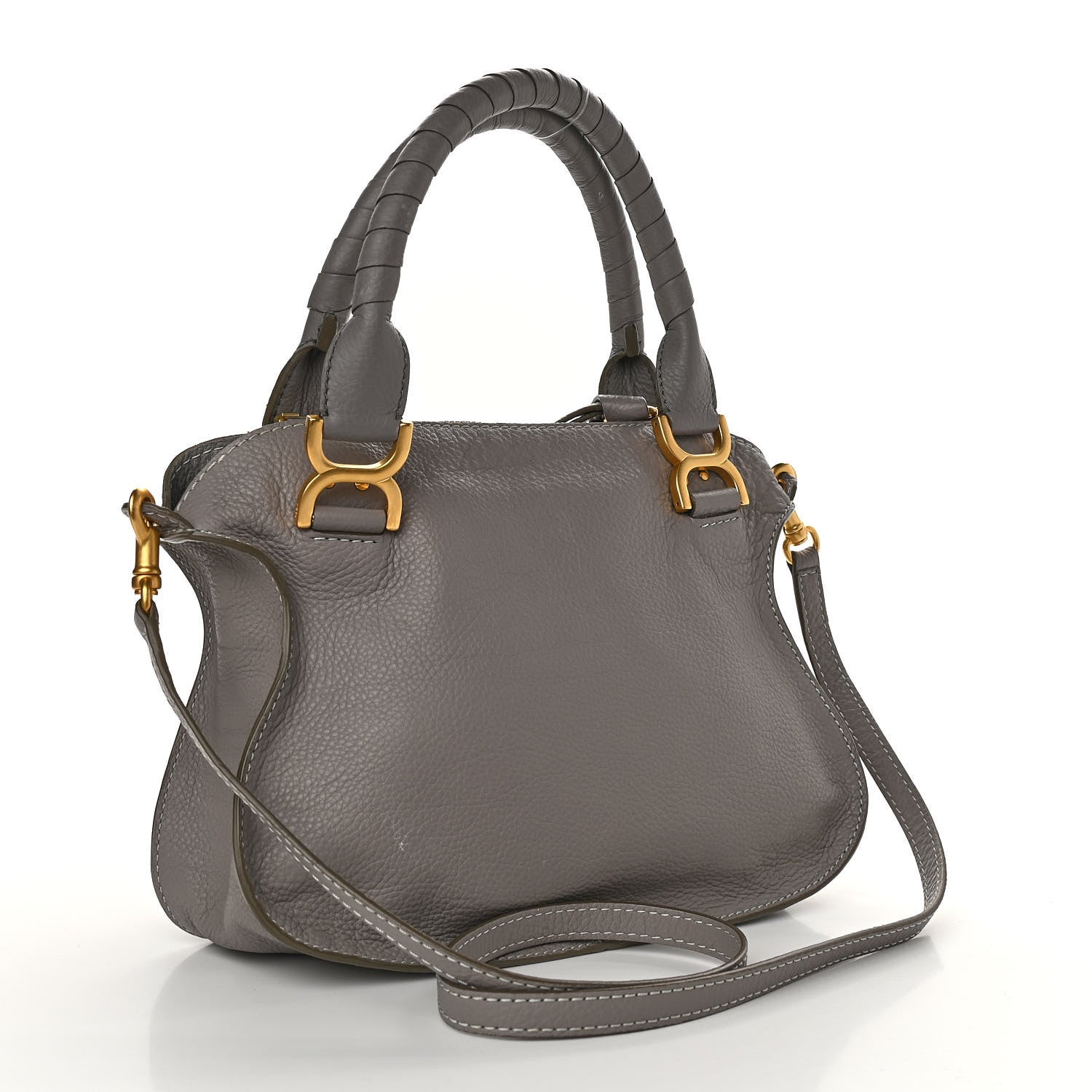 Chloe Calfskin Small Marcie Satchel Cashmere Grey 3 of 15
