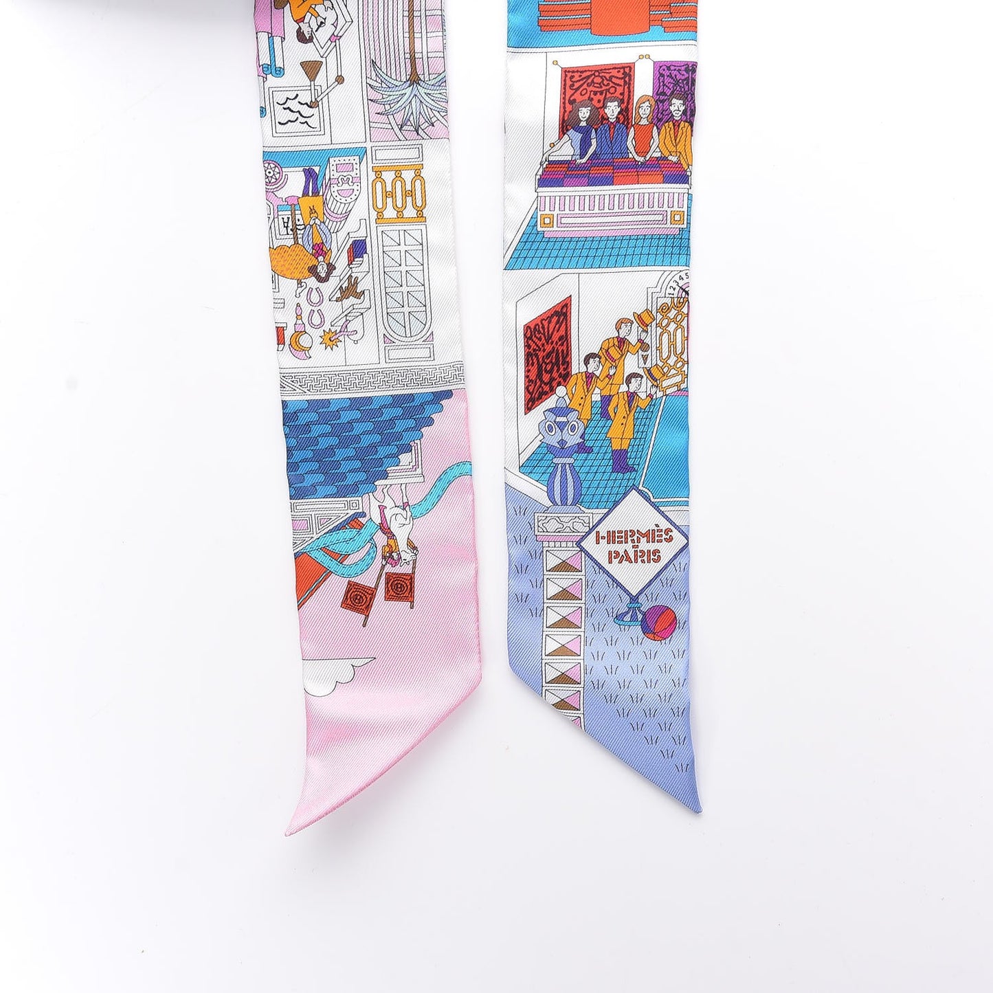 Silk La Maizeon des Carres Twilly White Rose Bleu