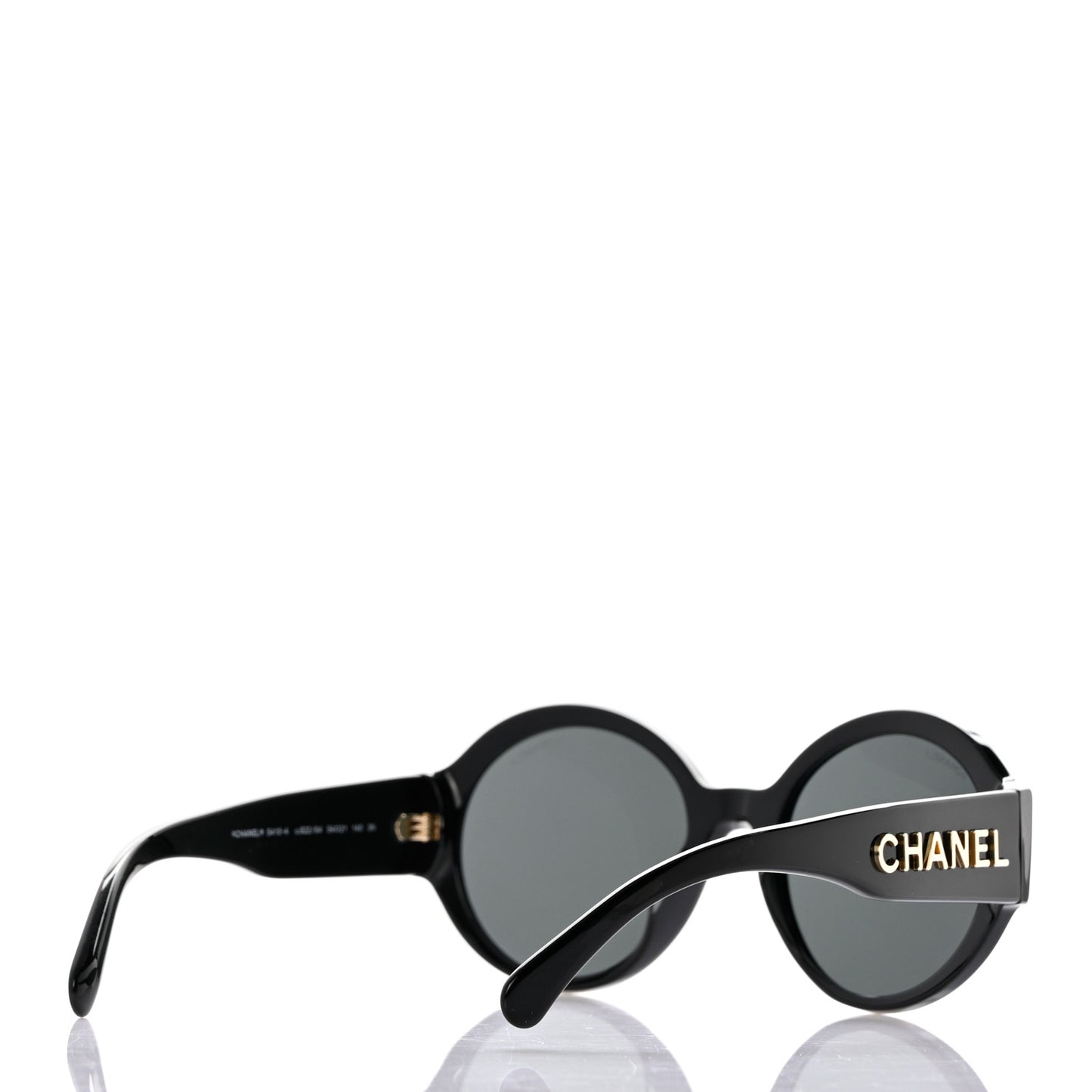 Acetate Polarized Round Sunglasses 5410 Black