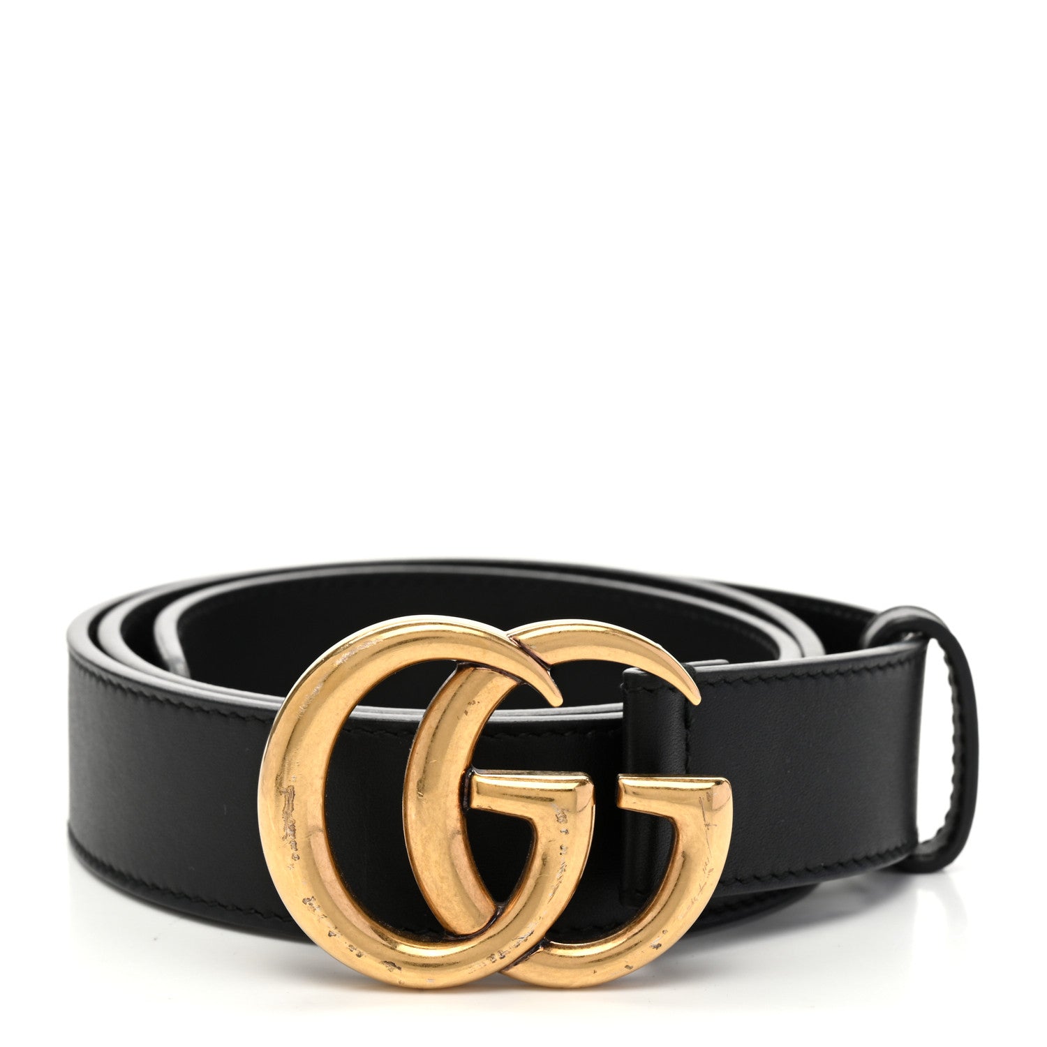 Gucci Calfskin Double G 30mm Belt 85/34 Black 1 of 6