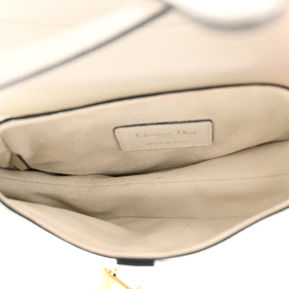 Christian Dior Grained Calfskin Mini Saddle Bag White 5 of 11
