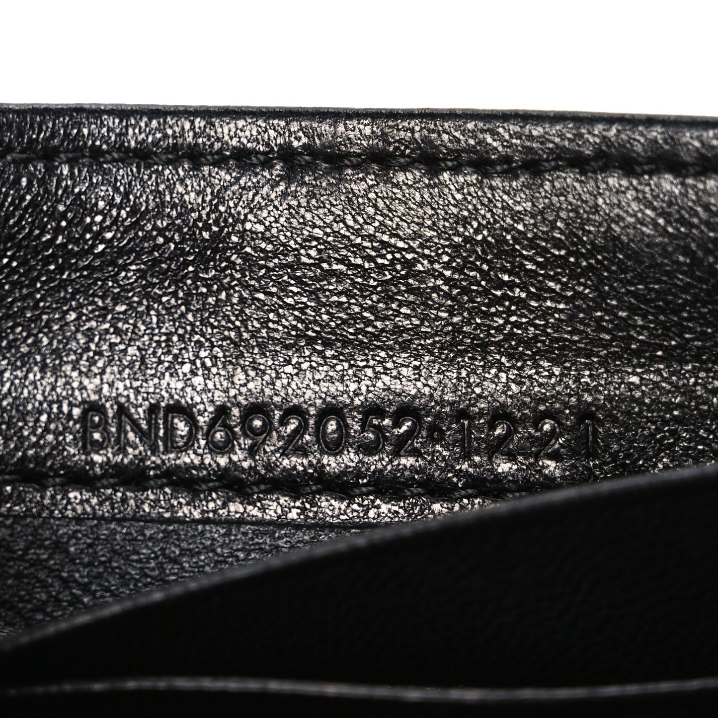 Lambskin Quilted Monogram Gaby Small Envelope Wallet Black