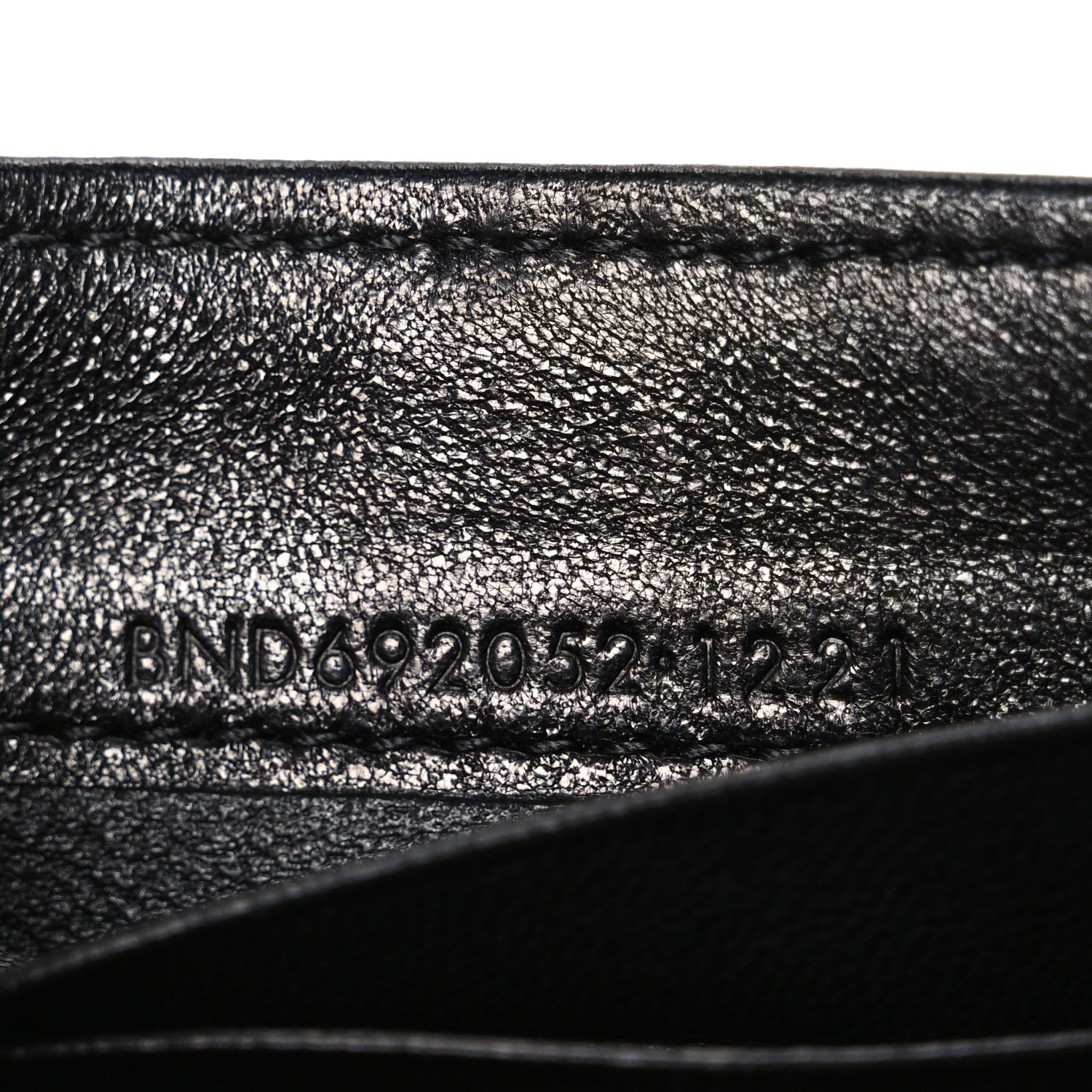 Saint Laurent Lambskin Quilted Monogram Gaby Small Envelope Wallet Black 7 of 7