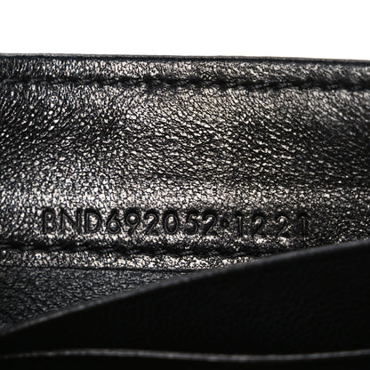 Saint Laurent Lambskin Quilted Monogram Gaby Small Envelope Wallet Black 7 of 7