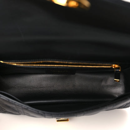 Christian Dior Calfskin Cannage Medium Caro Bag Black 5 of 9