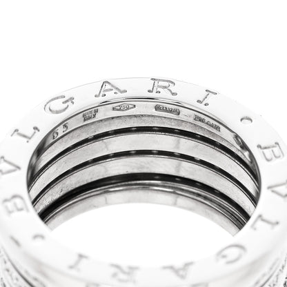 Bulgari 18K White Gold Diamond B.Zero1 Four-Band Full Pave Ring 53 6.25 4 of 4
