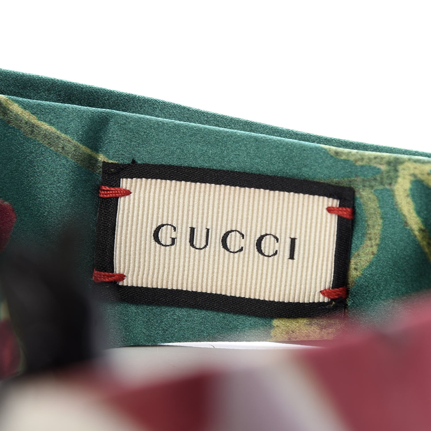 Gucci Silk Blooms Print Duchesse Headband Grass 4 of 5