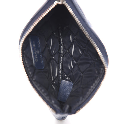 Chanel Lambskin Quilted Small Cosmetic Case Blue 5 of 8