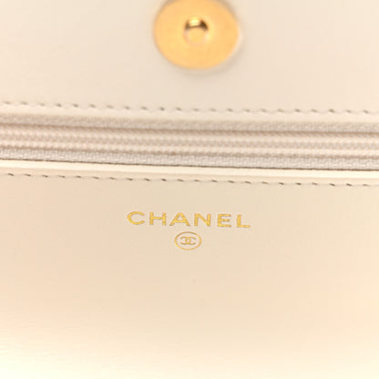 Chanel Lambskin Quilted Chanel 19 Wallet On Chain WOC White 6 of 11