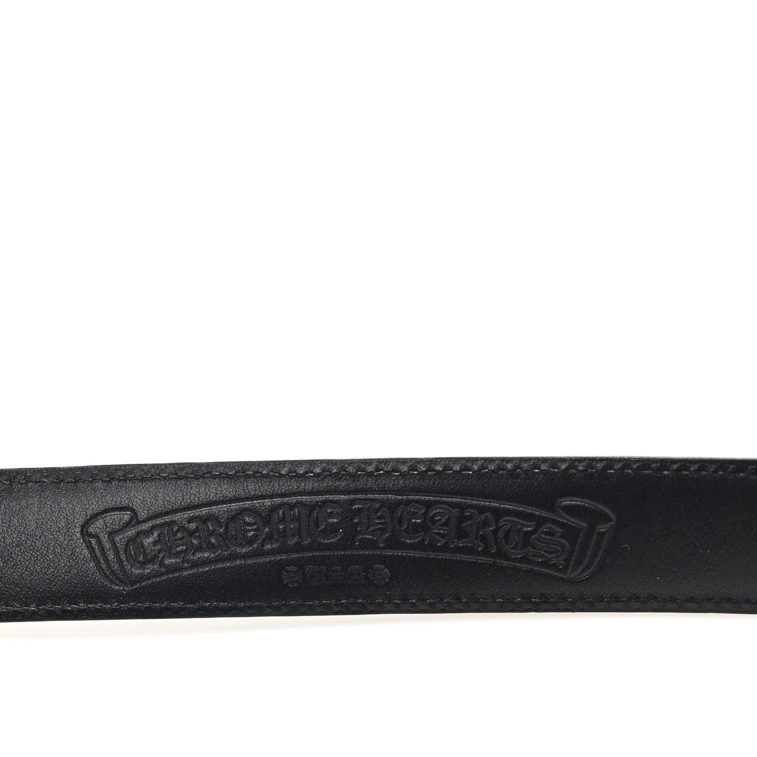 Chrome Hearts Calfskin Sterling Silver Celtic Belt 90 36 Black 5 of 6