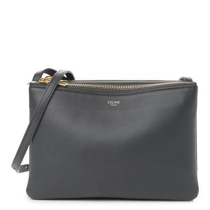 Celine Lambskin Large Trio Crossbody Bag Grey 1 of 11