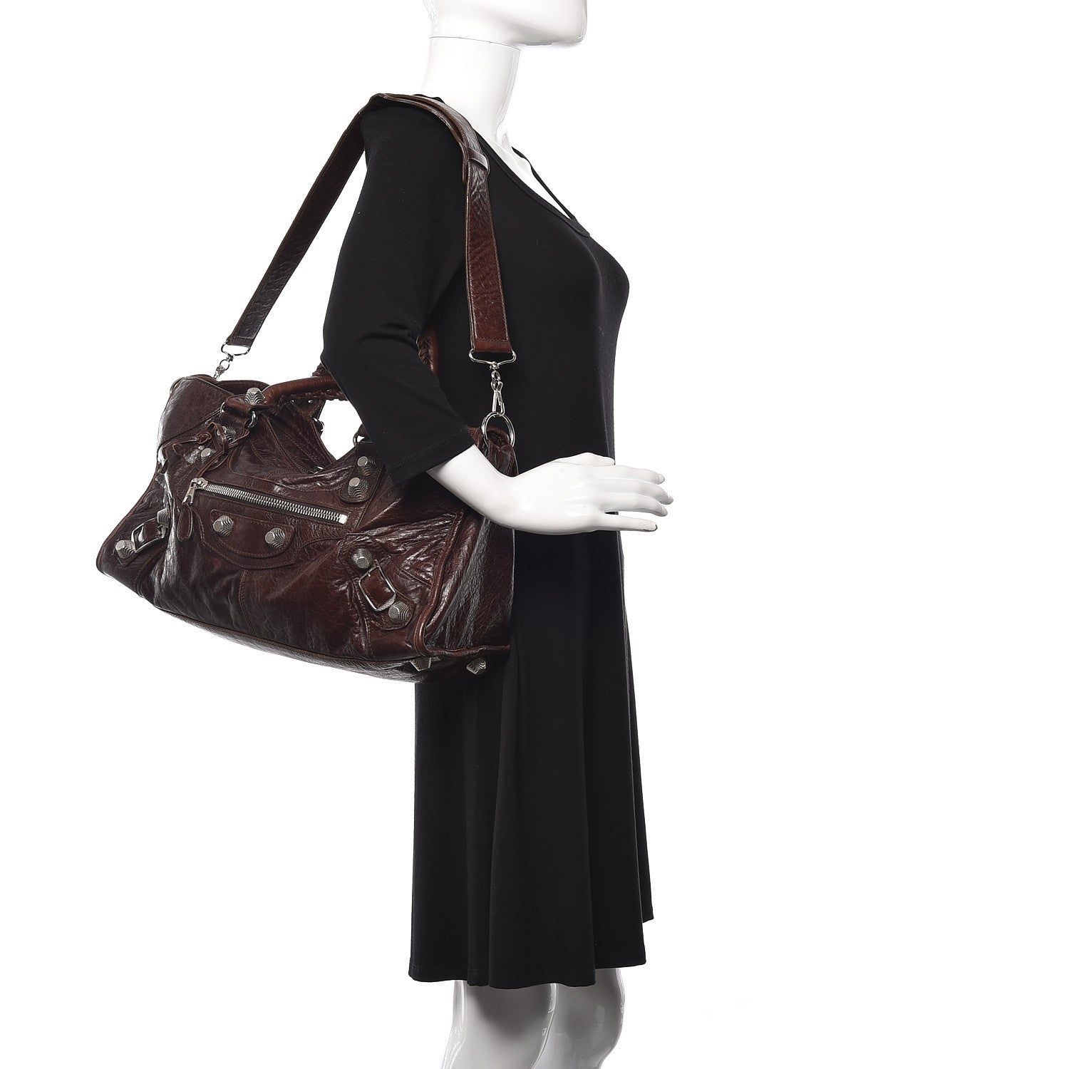 Balenciaga Chevre Giant 21 Silver Hardware Part Time Mogano 2 of 17