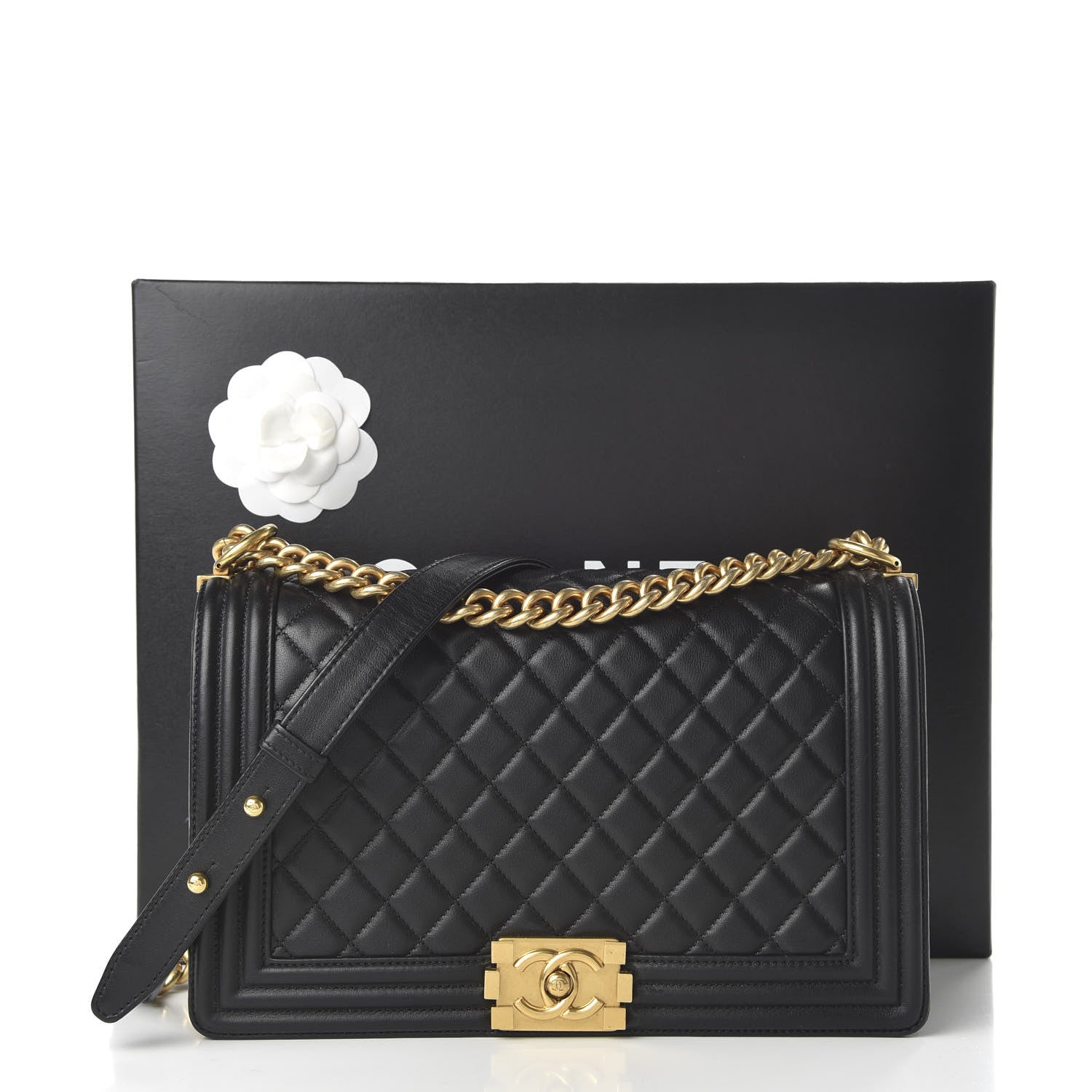 Chanel Calfskin Quilted New Medium Boy Flap Black 11 of 15