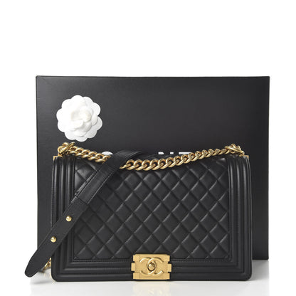 Chanel Calfskin Quilted New Medium Boy Flap Black 11 of 15