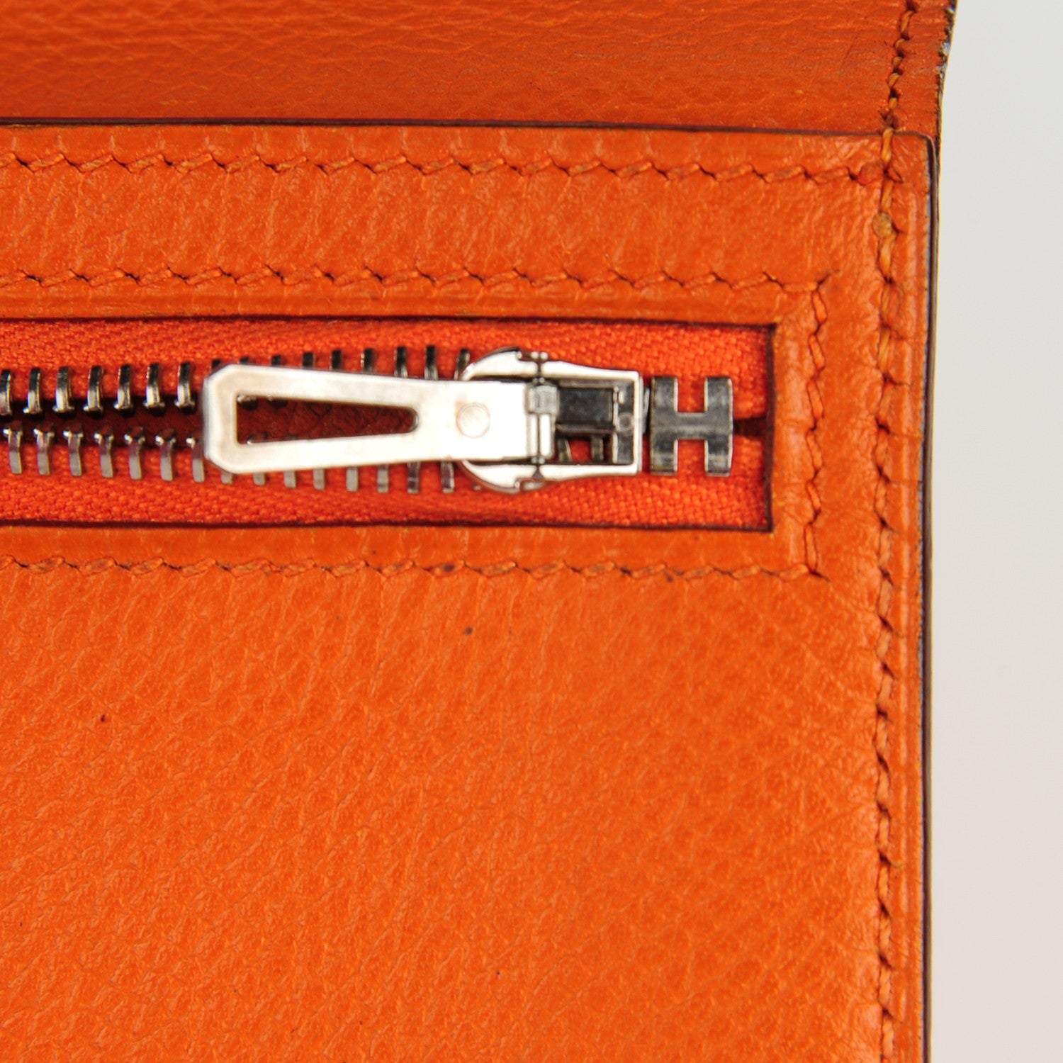 Hermes Epsom Bearn Gusset Wallet Orange 14 of 15