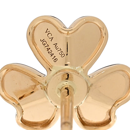 Van Cleef & Arpels 18K Yellow Gold Diamond Mini Frivole Earrings 4 of 5