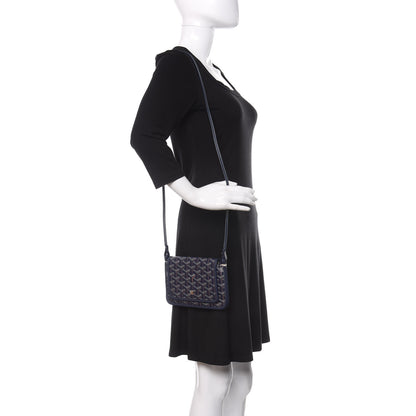 Goyard Goyardine Plumet Wallet Clutch Navy 2 of 9