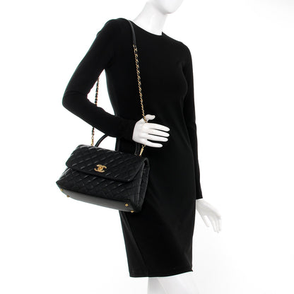 Chanel Caviar Quilted Small Coco Handle Flap Black 2 of 9