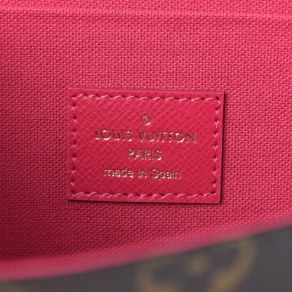 Louis Vuitton Monogram 2021 Christmas Animation Hollywood Pochette Felicie Chain Wallet Fuchsia 9 of 9