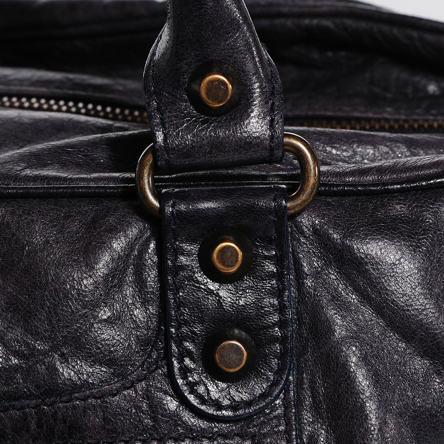 Chevre Classic Hardware Box Bag Ink