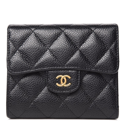 Chanel Caviar Quilted Compact Flap Wallet Black 1 of 10