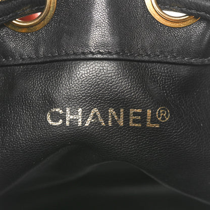 Chanel Lambskin CC Drawstring Shoulder Bag Black 7 of 11