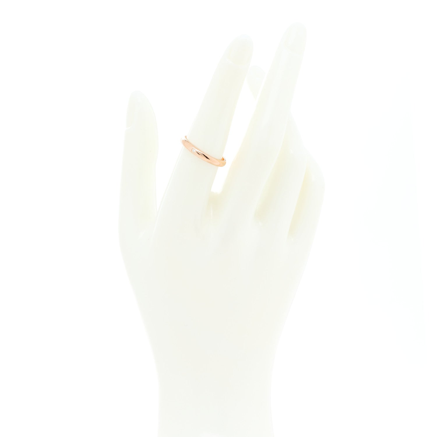 Cartier 18K Pink Gold Diamond 2.6mm 1895 Wedding Band Ring 54 6.75 2 of 7