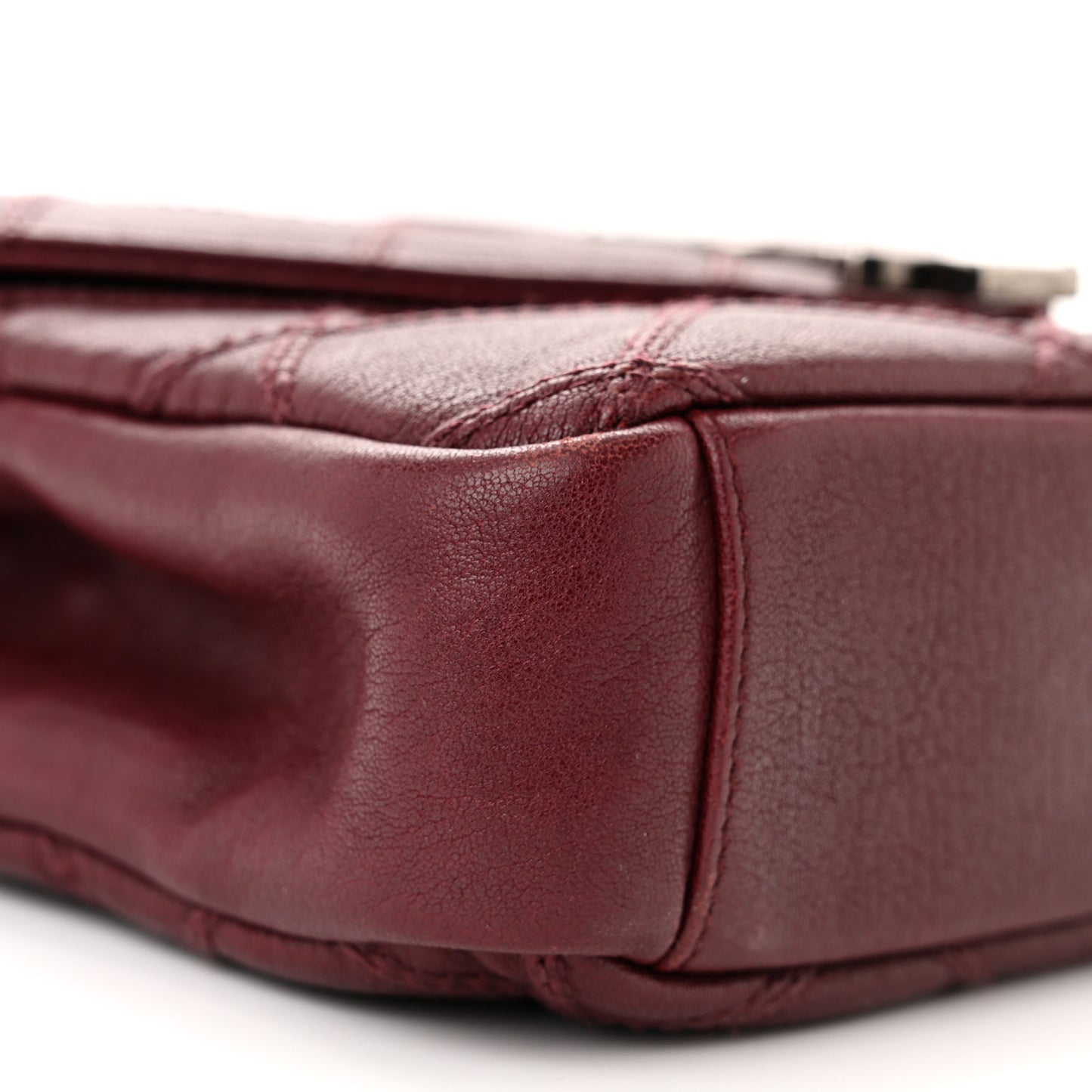 Calfskin Matelasse Diamond Quilted Monogram Medium College Bag Bordeaux