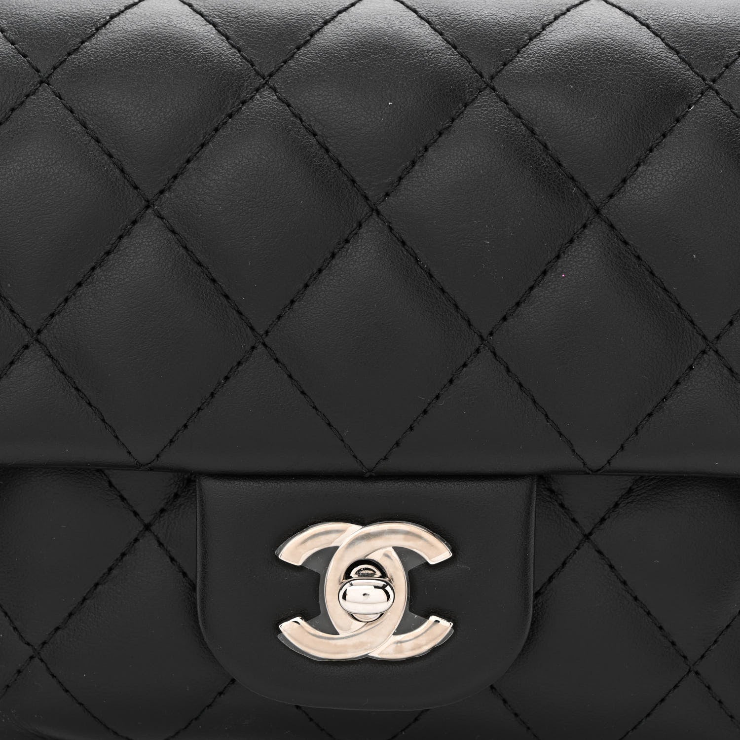 Chanel Calfskin Quilted CC Uniform Flap Belt Bag Black 9 of 11