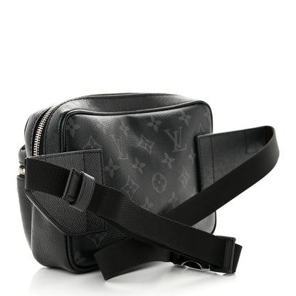 Louis Vuitton LOUIS VUITTON Taiga Monogram Outdoor Bumbag Black 3 of 9