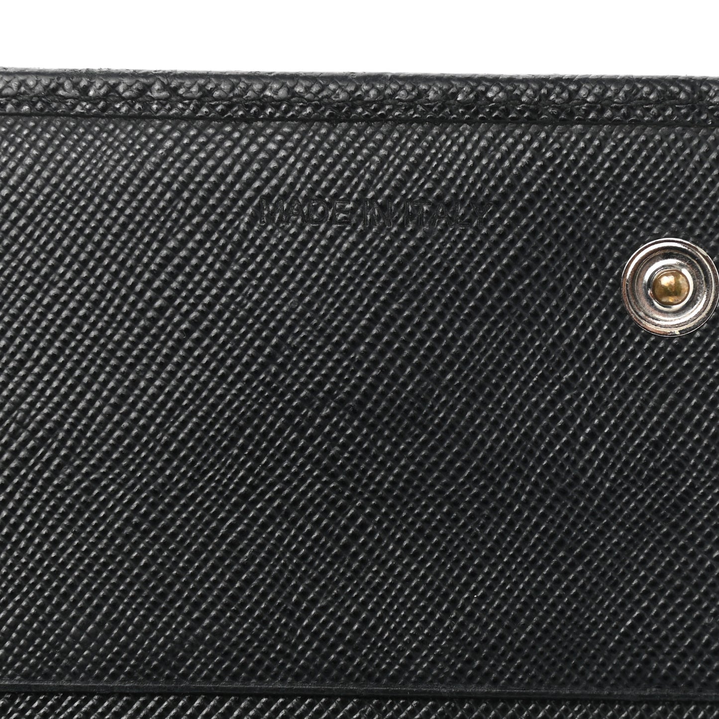 Saffiano Triangle Continental Flap Wallet Black