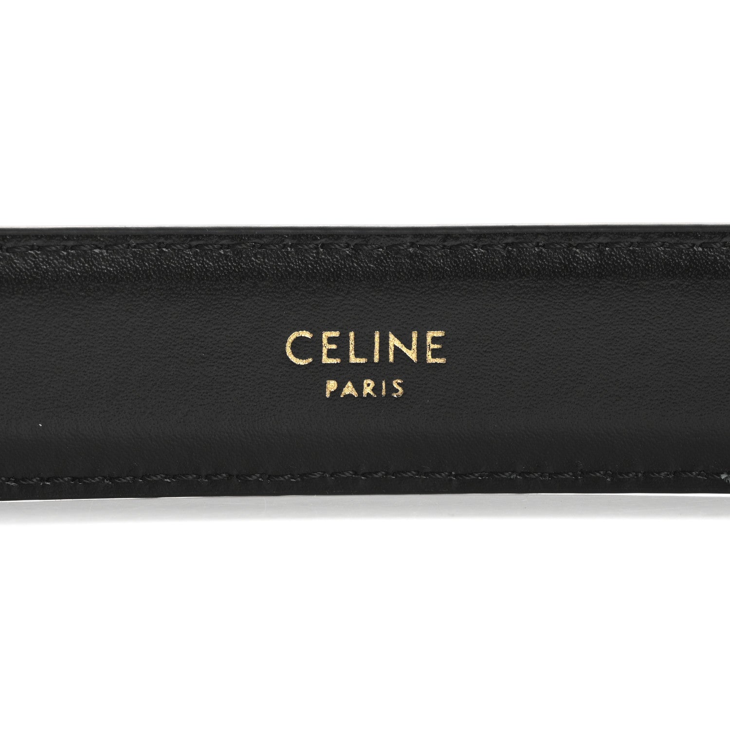 Celine Box Calfskin Small 25mm Triomphe Belt 75 30 Black 5 of 7
