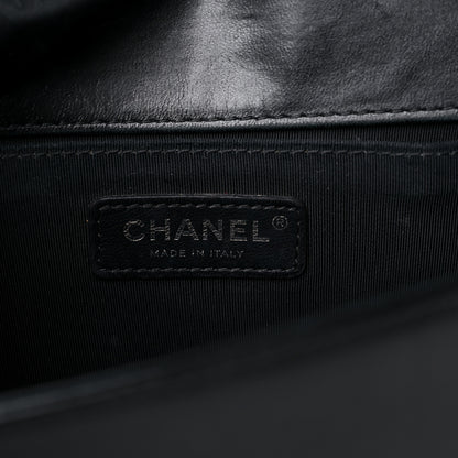 Chanel Lambskin Quilted Medium Boy Flap Black 6 of 16