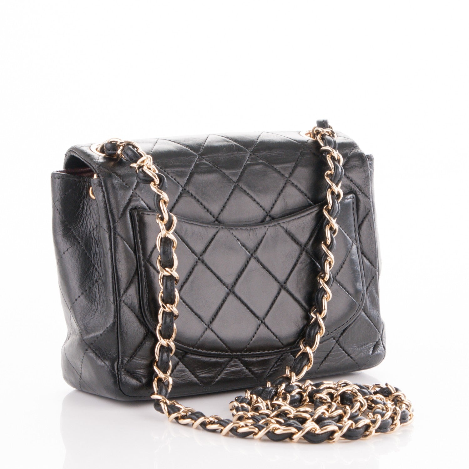 Chanel Lambskin Quilted Mini Square Flap Black 3 of 5