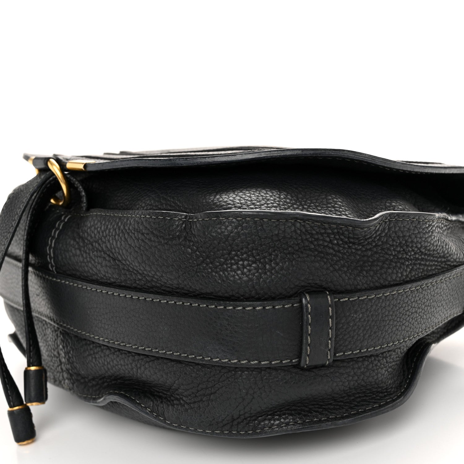 Chloe Grained Calfskin Medium Marcie Saddle Bag Black 10 of 14