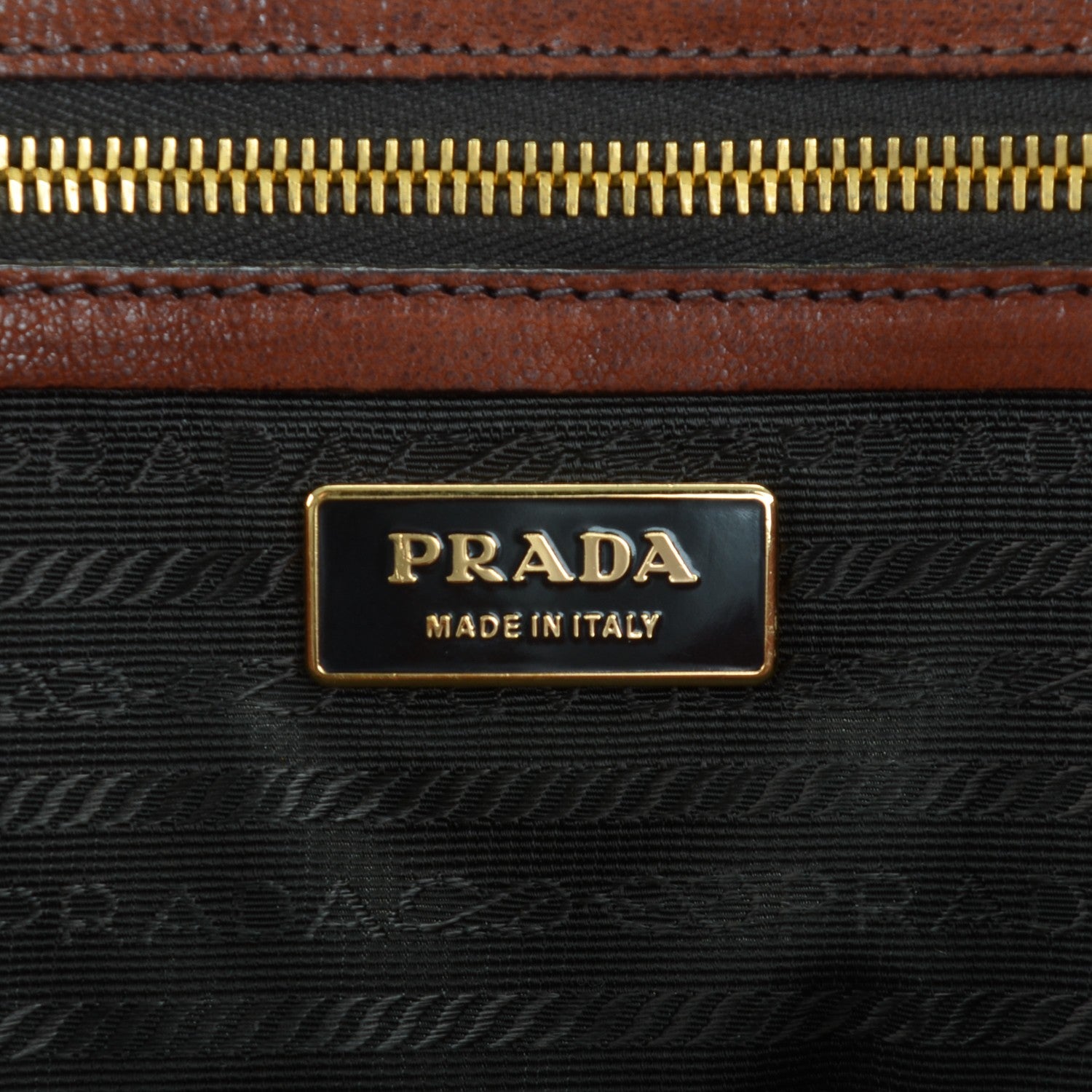 Prada Buffalo Briefcase Palissandro 6 of 7