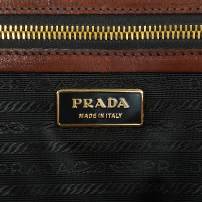 Prada Buffalo Briefcase Palissandro 6 of 7