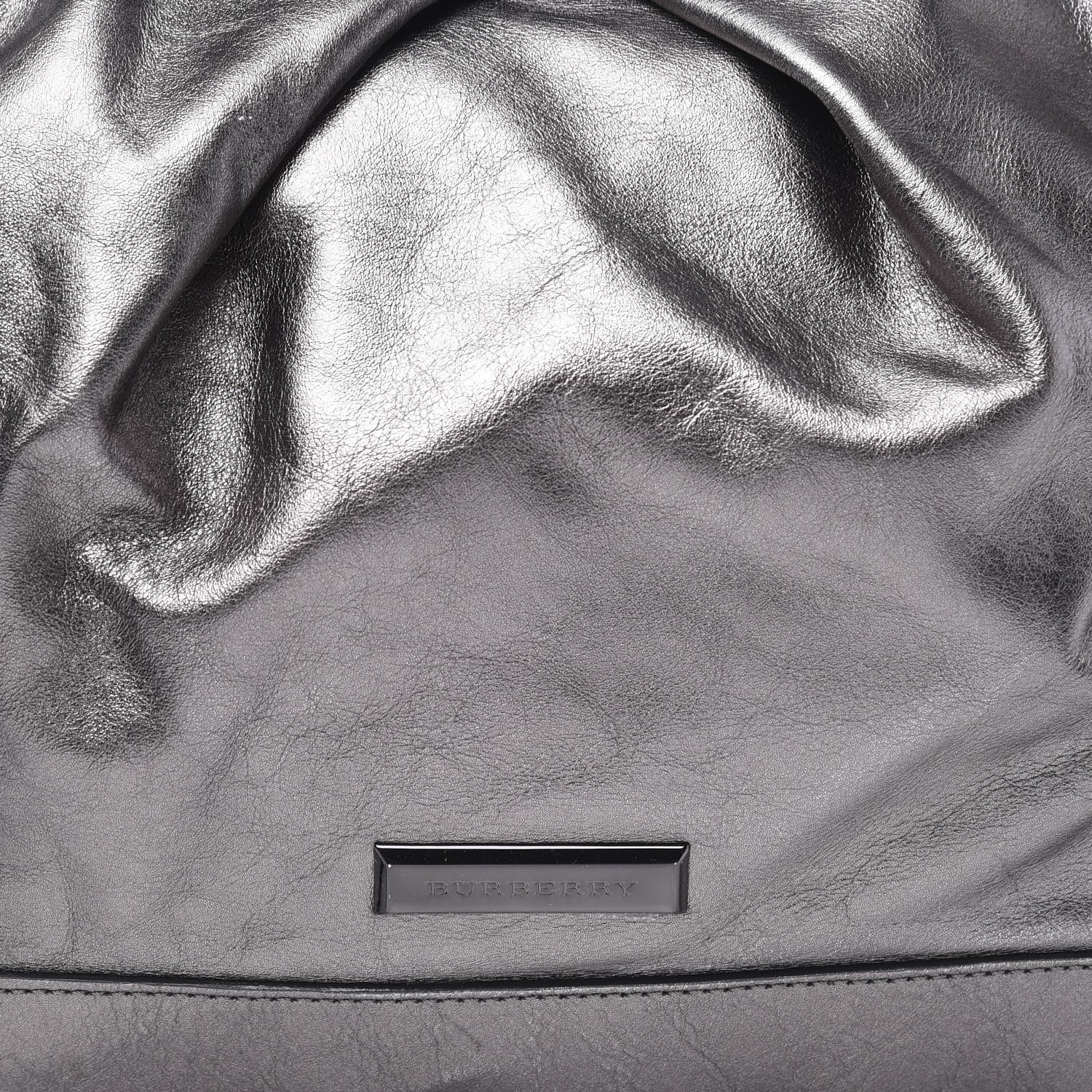Burberry Metallic Calfskin Shoulder Bag Anthracite 10 of 11
