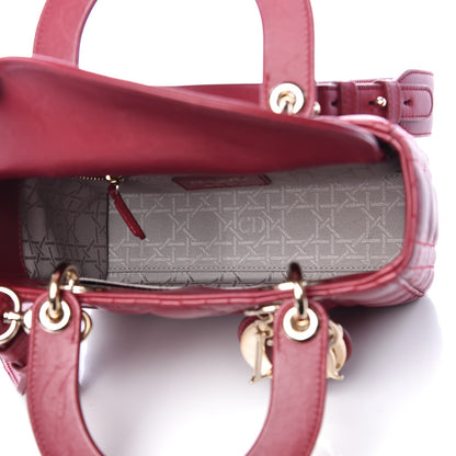 Christian Dior Lambskin Cannage Small My Lady Dior Red 5 of 13
