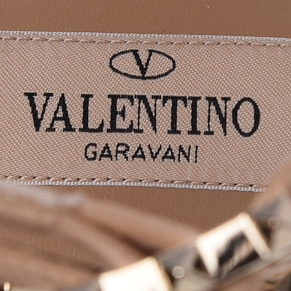 Valentino Garavani Suede Rockstud Ankle Strap 5/105mm Sandals 38 Camel Rose 7 of 8