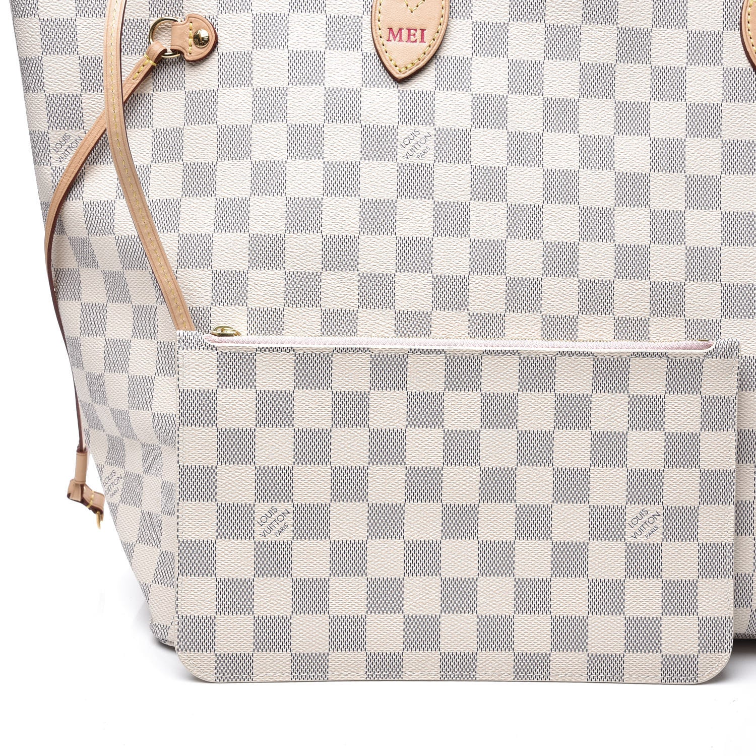 Louis Vuitton Damier Azur Neo Neverfull GM Rose Ballerine 12 of 12