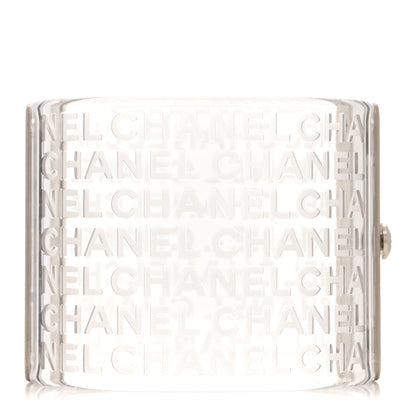 Chanel Metal Resin Logo Cuff Transparent 3 of 4