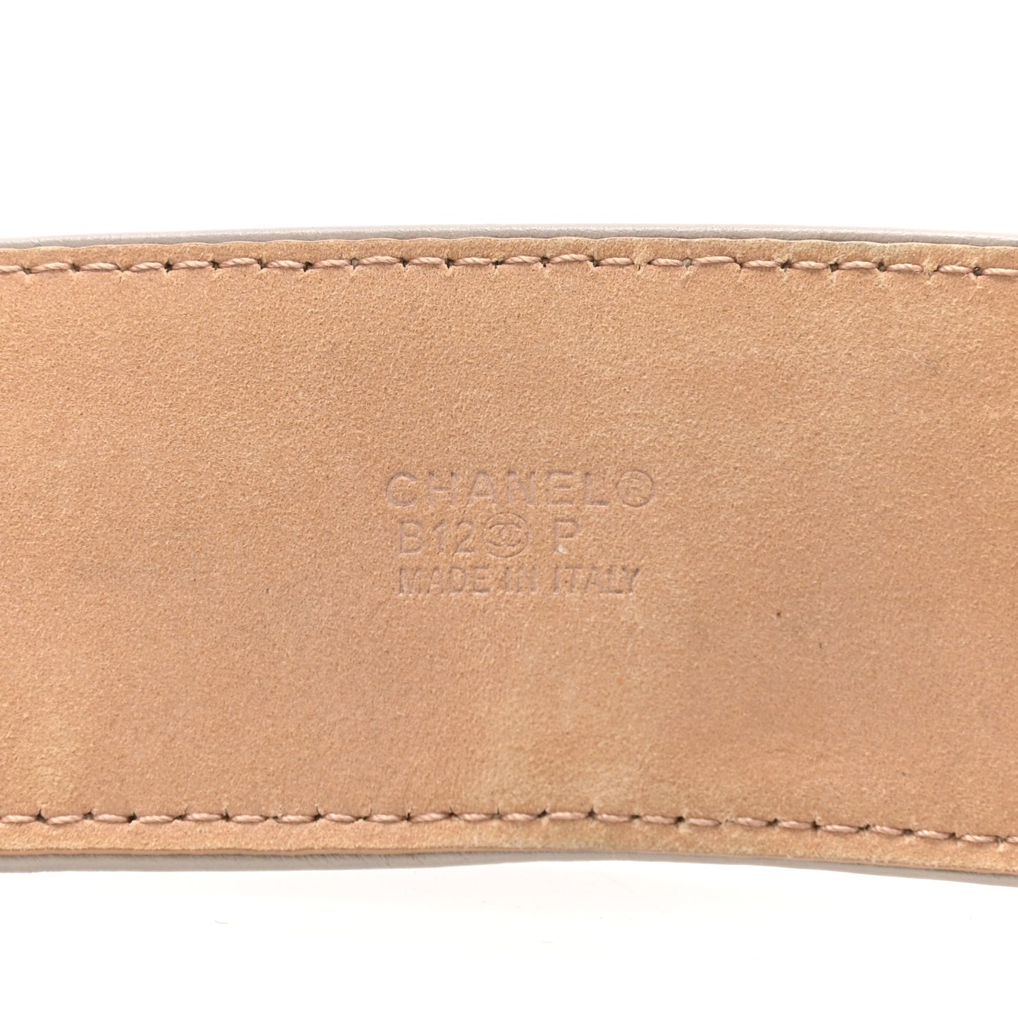 Lambskin Lucky Charms CC Belt 90 36 Beige