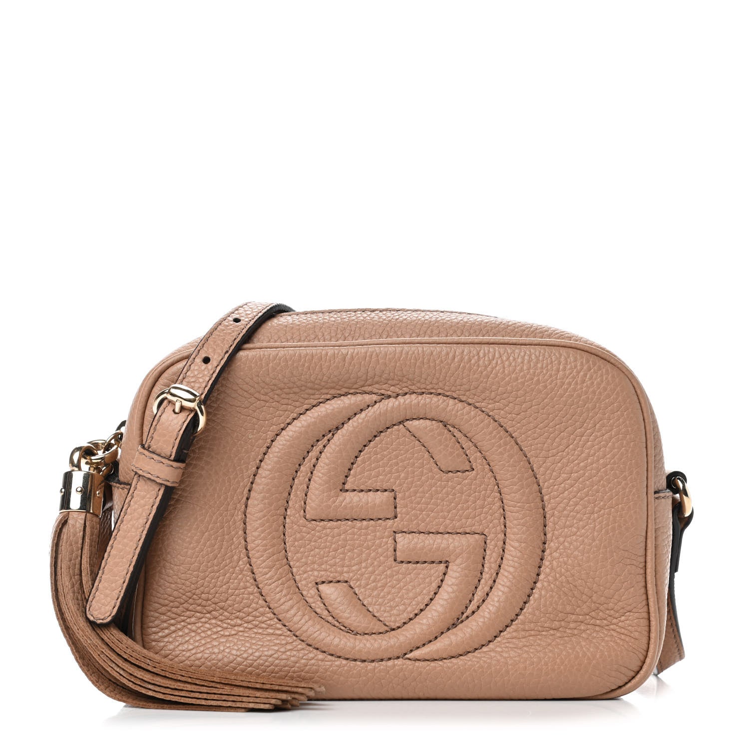 Gucci Pebbled Calfskin Small Soho Disco Bag Rose Beige 1 of 4