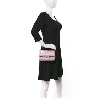 Chanel Calfskin Quilted Wild Stitch Mini Flap Light Purple 2 of 10